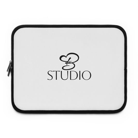 Studio Logo Laptop Sleeve — Minimalist Black & White Protective Case
