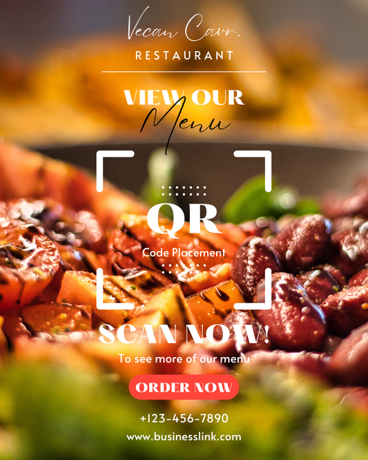 Custom Menu Design + QR Code (Digital + Mobile-Friendly)